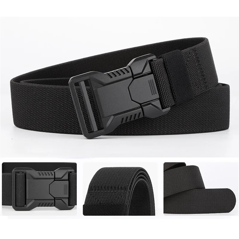 Men\'s Canvas Belt Breathable Lightweight Quick Disassembly Outdoor Sports Mountaineering Running Sports Belt