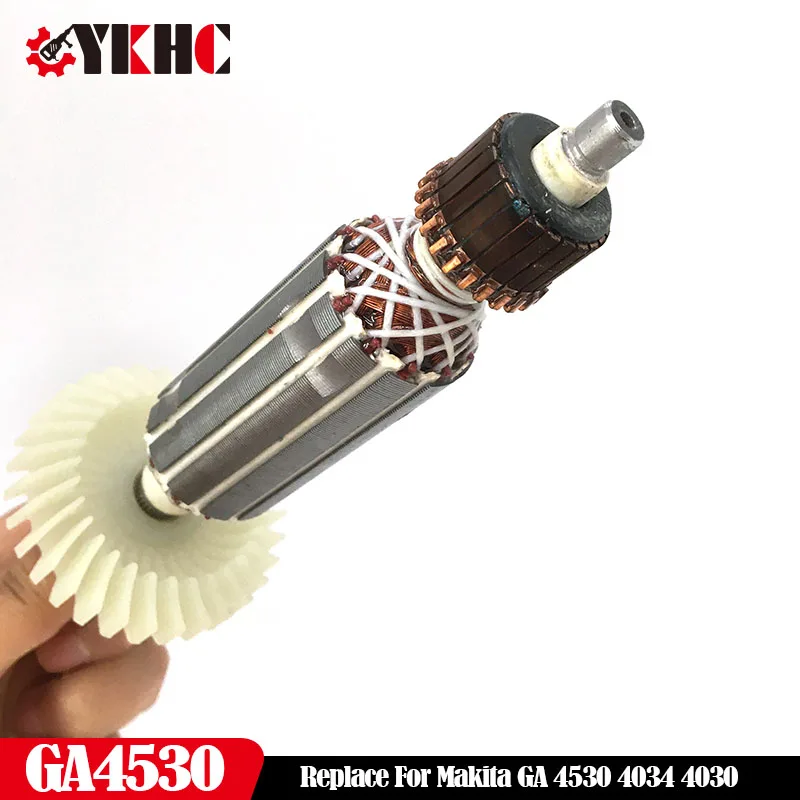 220v Armature Rotor Replace For Makita GA4530 GA4030 GA 4034 4534 4530 4030 Angle Grinder Spare Parts Accessories Power Tools