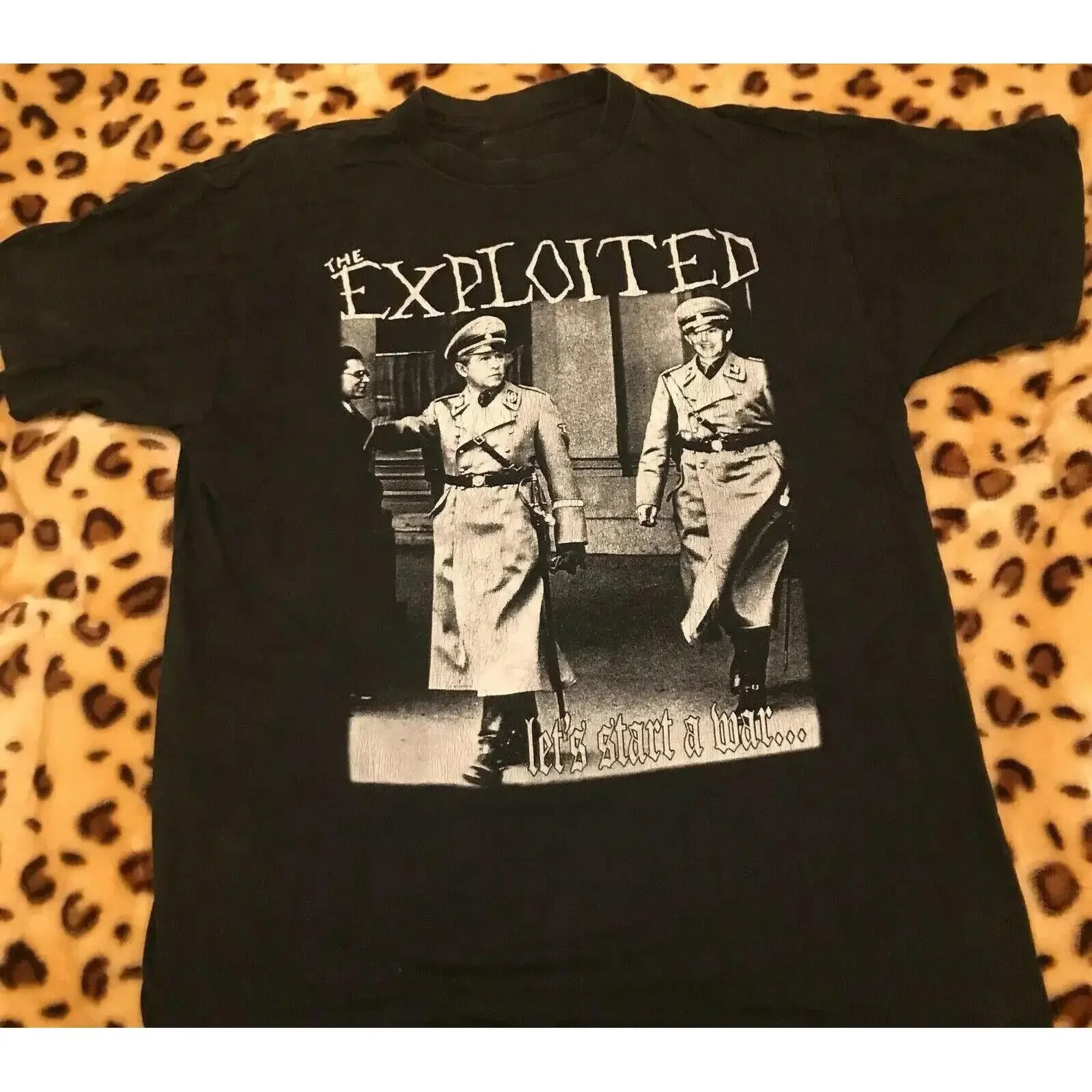 قميص رجالي أسود بأكمام قصيرة من The Exploited Band جديد بجميع المقاسات BC1087