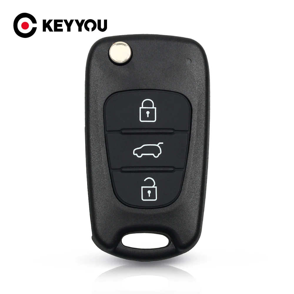 

KEYYOU 2PCS For Kia K2 K5 Rio 3 Picanto Ceed Cerato Sportage For Hyundai Car Key Shell Flip Folding Key Case