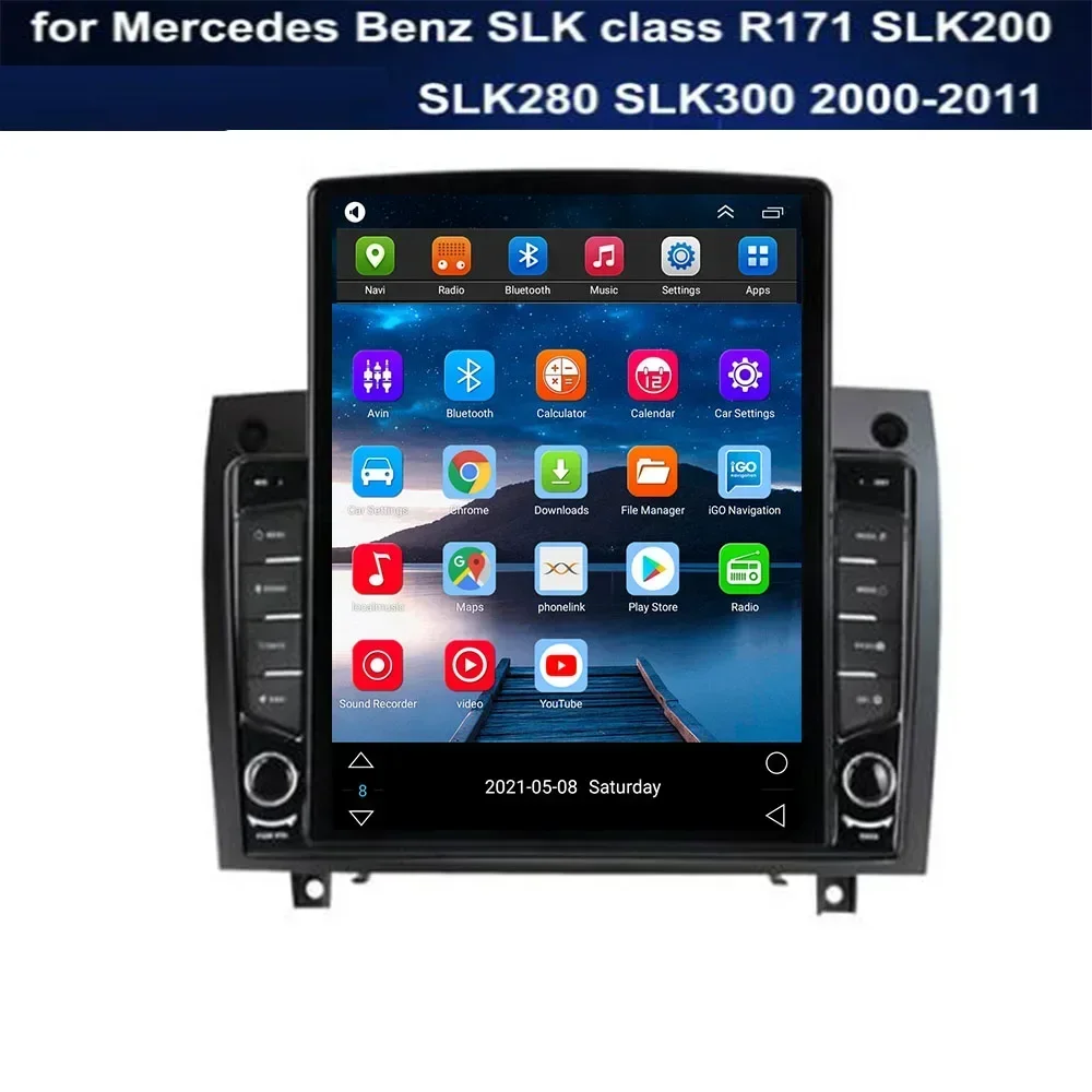 Android 14 For Benz SLK class R171 SLK200 SLK280 SLK300 2000-2011 Tesla Type Car Radio Multimedia Video Player Navigation GPS