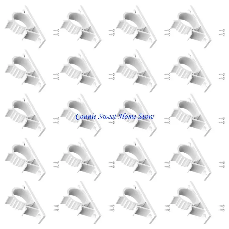 LXAF 20pcs Flexible Pipe And Hose Retainer Water Pipe And Wire Fastener for Organizing Home Office and Workshop Space