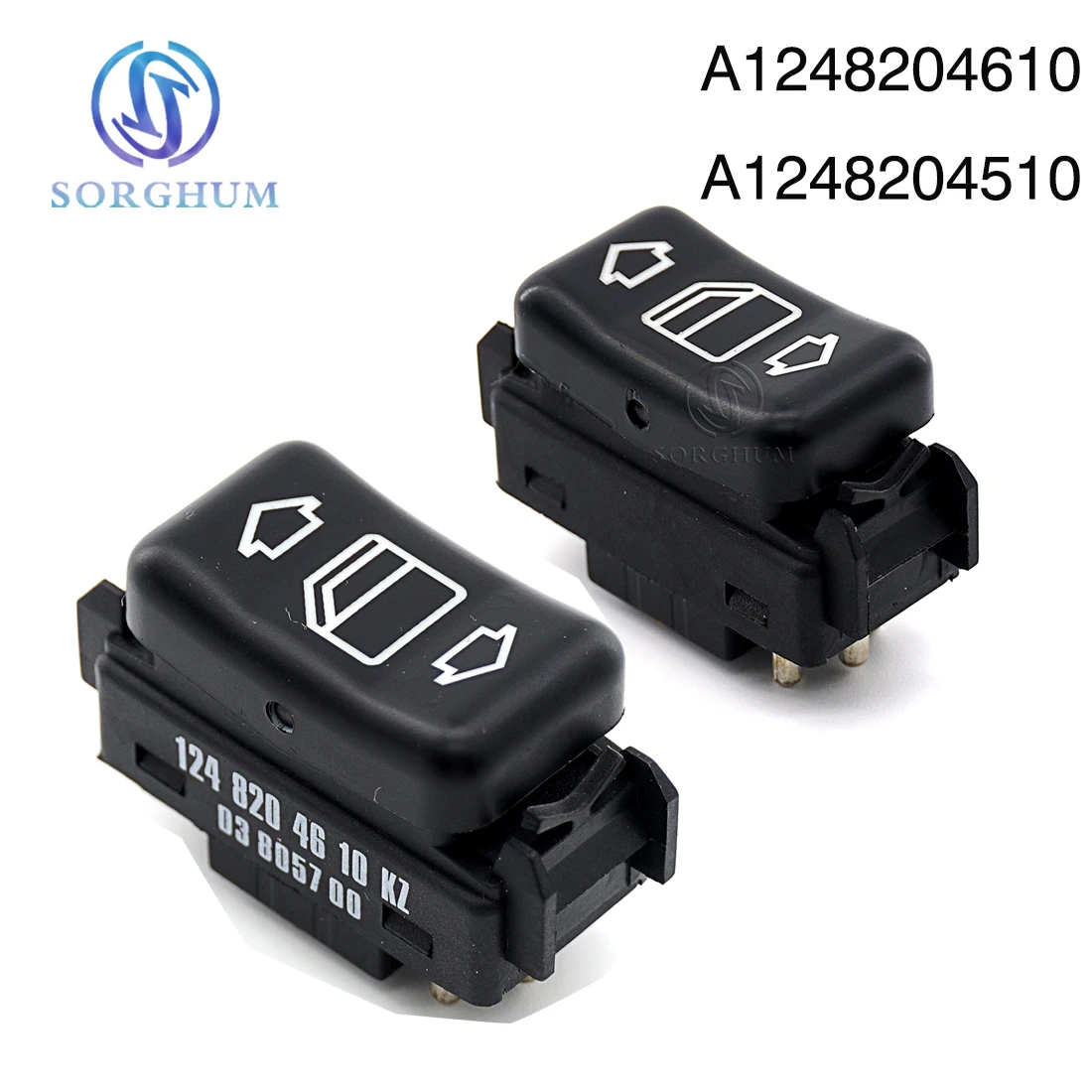 Sorghum Left/Right Side Power Window Switch Button A1248204610 A1248204510 For Mercedes Benz E-Class W124 S-Class W126 W201 W463