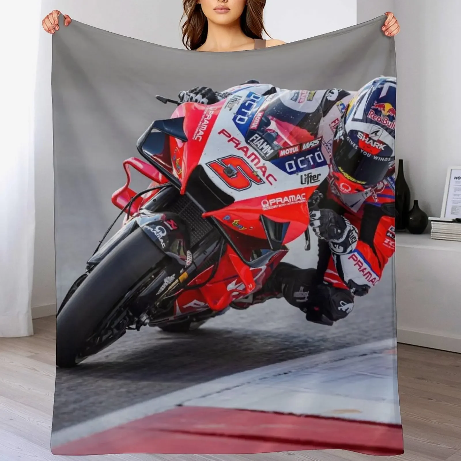 

Johann Zarco Throw Blanket for winter christmas gifts Nap valentine gift ideas Blankets