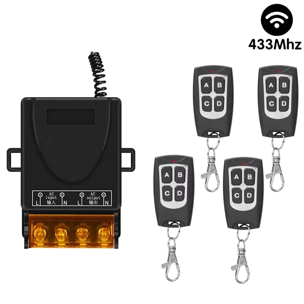 

Universal Wireless Remote Control Switch 220v 30A 100M Remote Control for Electric Gate Light water pump Receiver + Transmitter