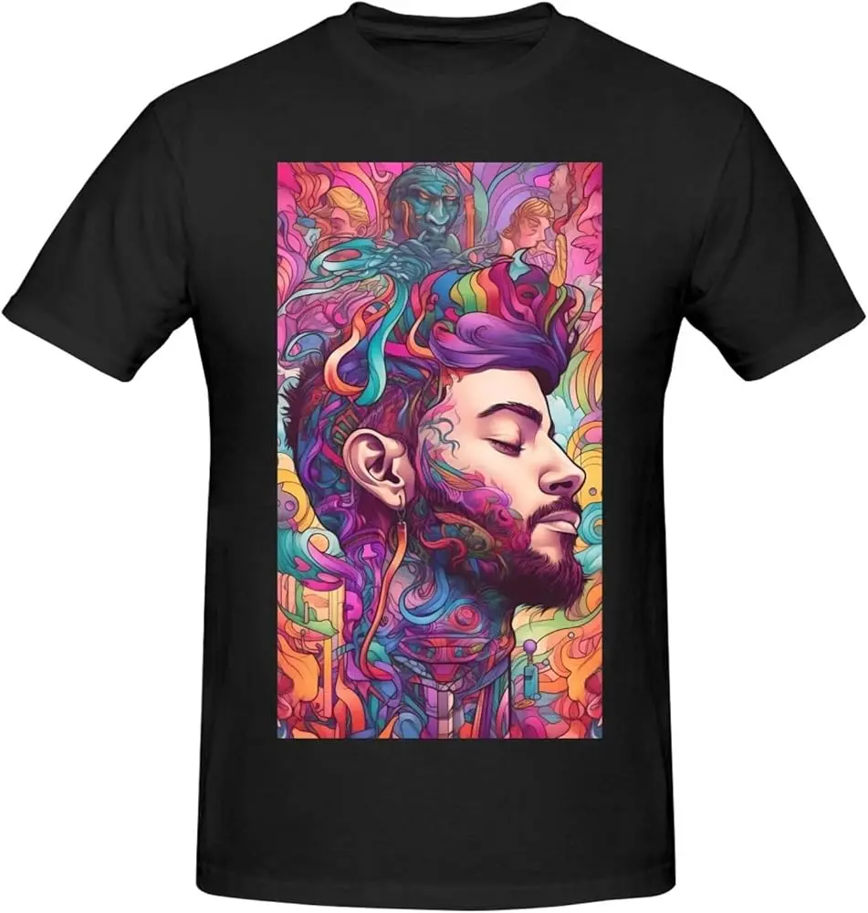 Jon Music Bellion Shirt for Man Fashion Soft Breathable Cotton Short Sleeve T-Shirts Classics Casual Crew Neck Tees Black