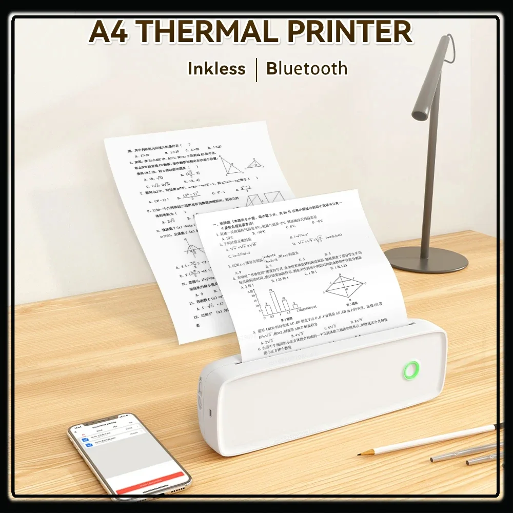 A4 Thermal Paper Oil Resistance Inkless 210x30mm Fax Machine Paper Thermal Printing Paper Roll No Toxic for Home Office