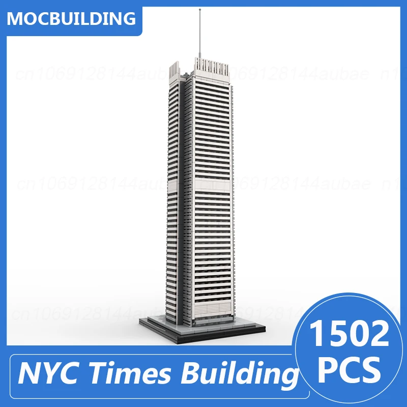 New York Times Building Tower 1:800 Scale Moc Blocks Architecture Model Diy Assemble Bricks Display Collection Toys Xmas Gifts