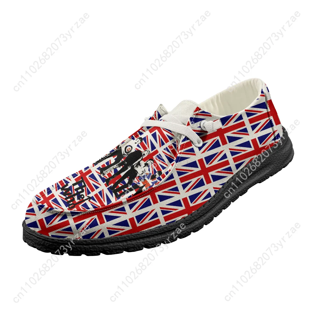 The Who حذاء كاجوال للرجال والنساء حذاء مسطح للاستخدام الداخلي والخارجي خفيف الوزن، أنماط شعبية مخصصة