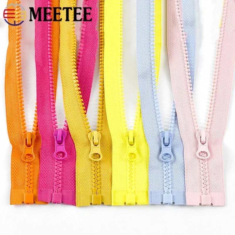 2Pcs 40-120cm 5# Resin Zipper Backpack Open-End Zip Jacket  Auto Lock Zippers Coat Luggage Zips DIY Garment Closures Accessories