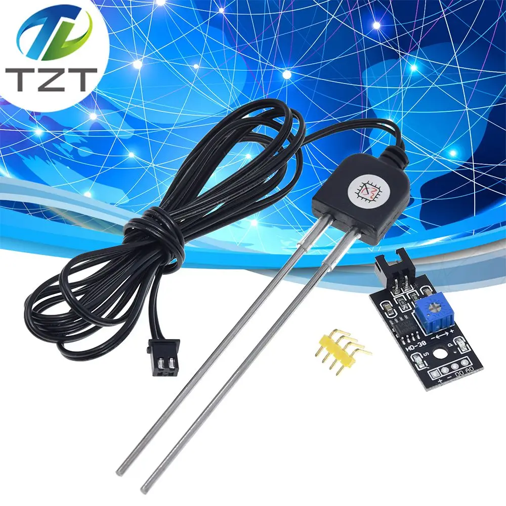 TZT Soil Moisture Sensor and Soil Detector Module Soil Moisture Test Soil Humidity Test Corrosion Resistance Probe for Arduino