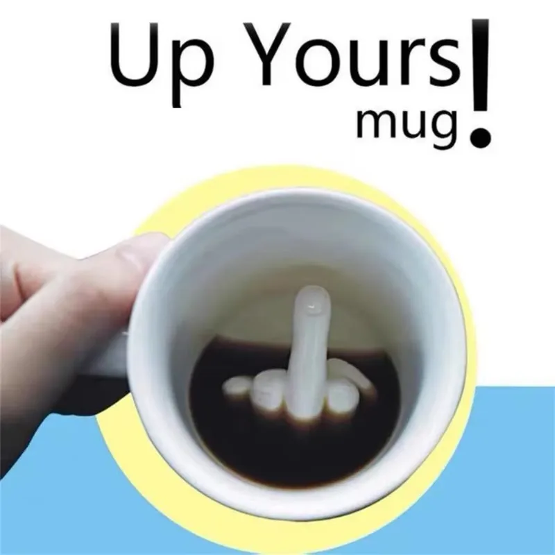 Creative Finger Cup Ceramic Cup High Beauty Funny Fak Cup Makeup Cup Gift Men's Water