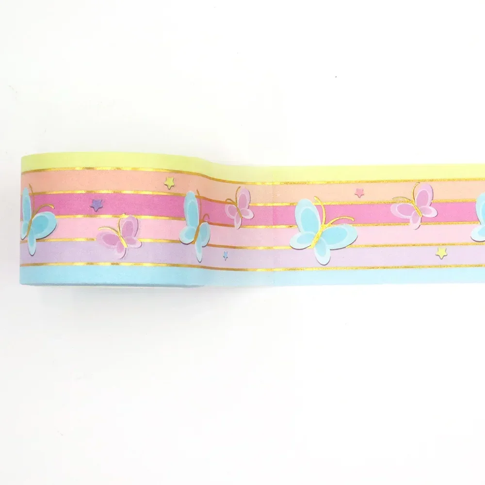 NEW 1PC 30mm x 10m Colorful Stripes Butterfly Masking Adhesive Washi Tape office supplies stationary tape sticker