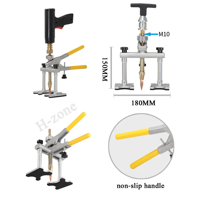 Sheet metal puller data recovery car dent repair tool 360° rotating handle small horizontal rod lifter with spot welding head