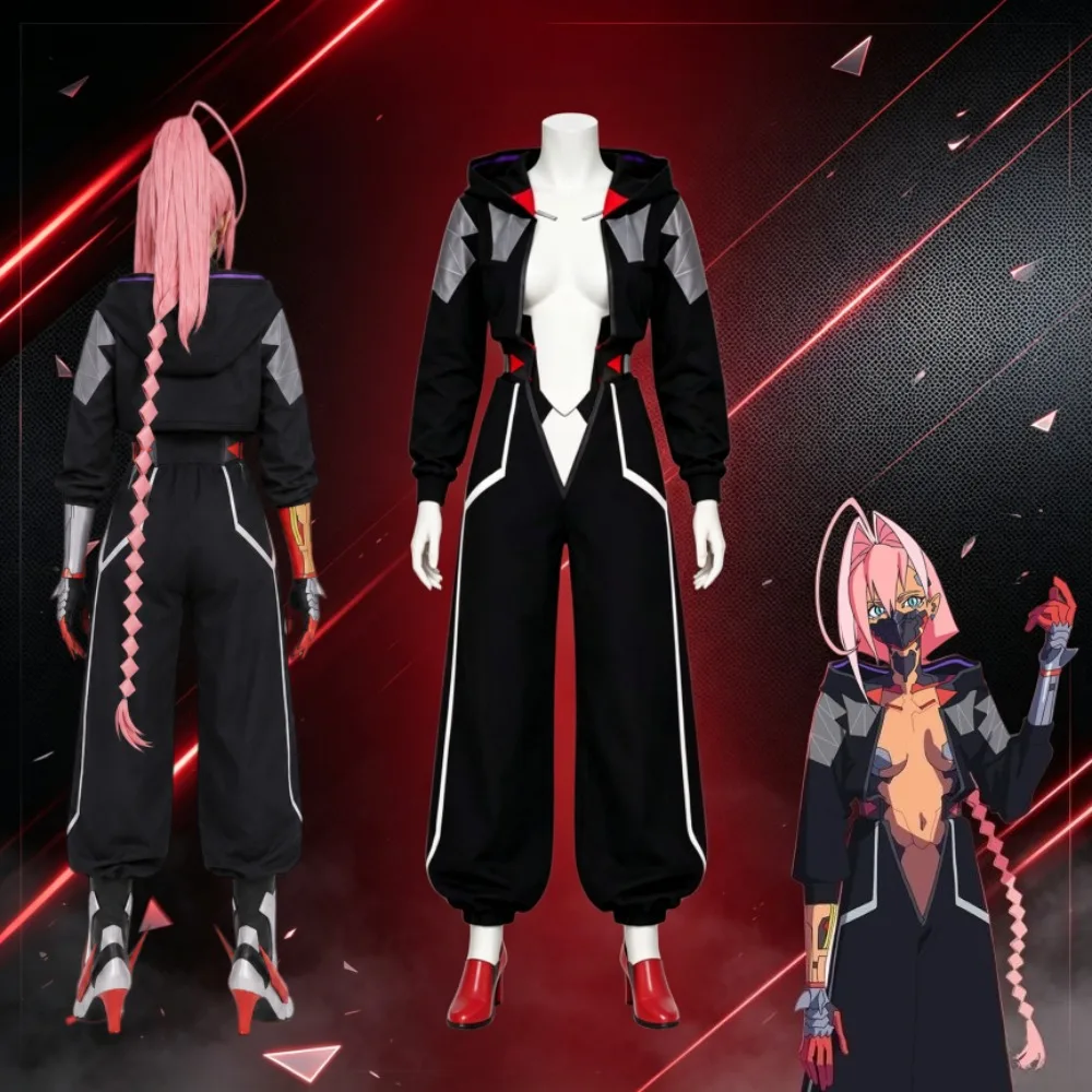 Cyberpunk Edgerunners 2 Talia Yang Same Style Cosplay Costume Hooded Jacket Loose Cuffed Sweatpants Character Casual Halloween