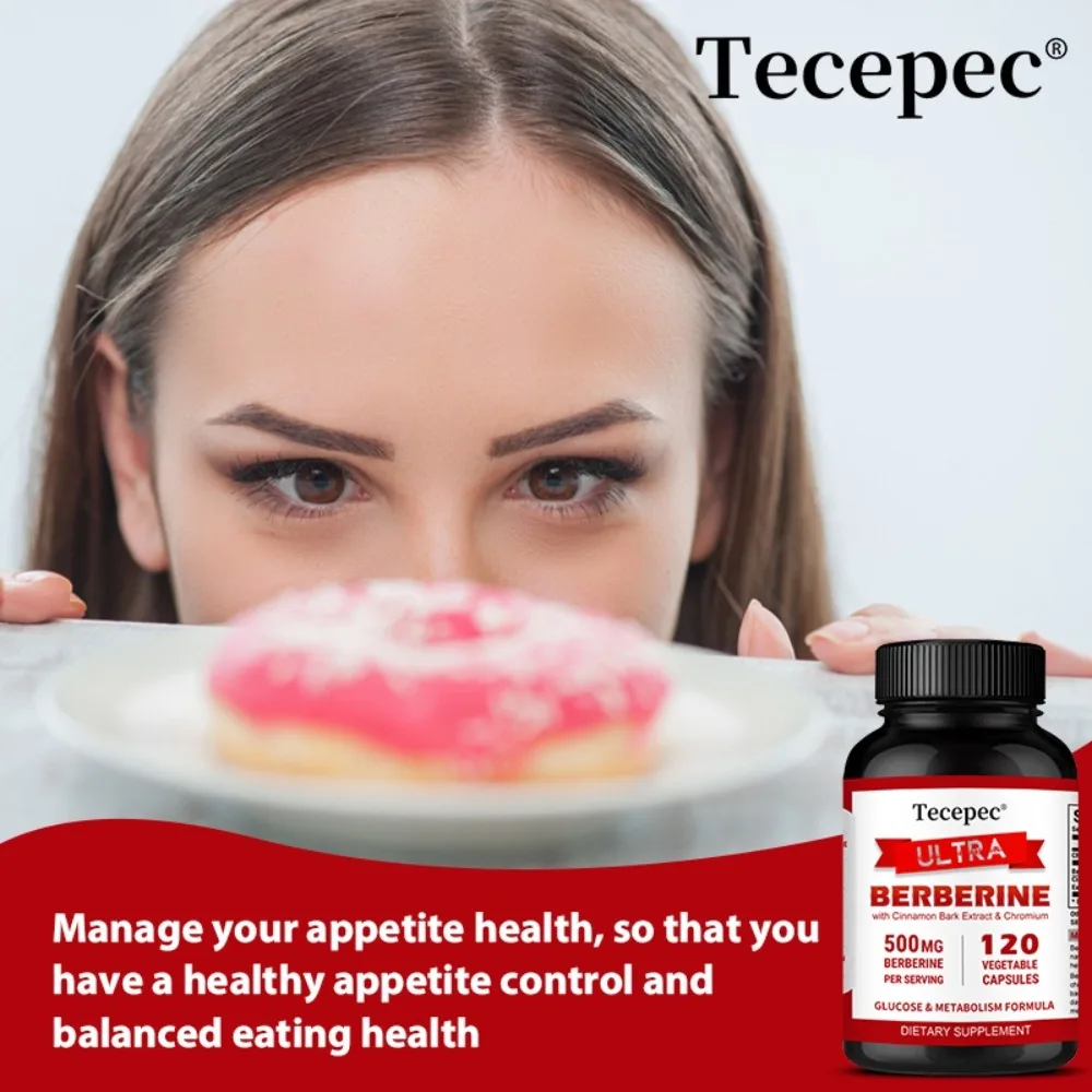 Berberine 500mg with Cinnamon Bark and Chromium - Glucose and Metabolism Formula, Balanced Eating Support