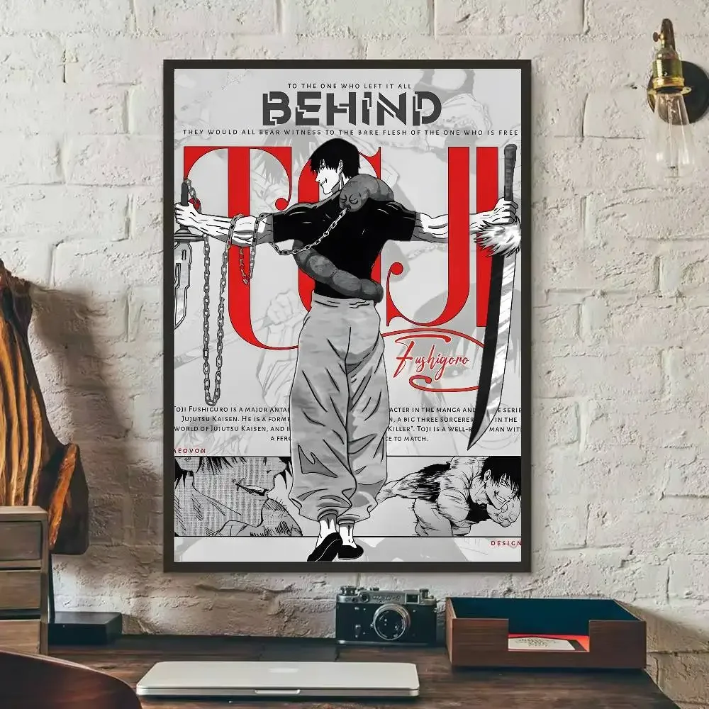 Kaisen Fushiguro Toji أنيمي المشارك HD الفن لزجة جدار مقاوم للماء غرفة المعيشة المنزلي غرفة نوم بار الديكور الجمالي