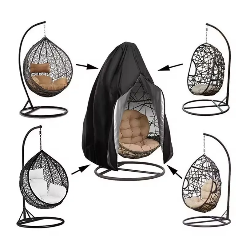 

Outdoor Hanging Chair Dust Cover 210 Oxford Cloth with Zipper Thick Rainproof Sunscreen Universal Chair Protector