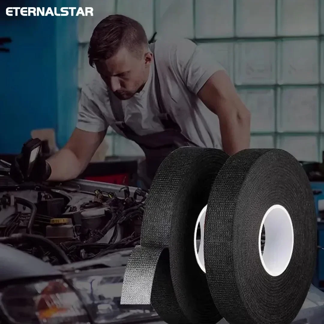 Electrical Insulating Tape Heat Resistant Harness Tape 9/15/50MM Car Cable Harness Wiring Loom Protection Waterproof Tape view 6