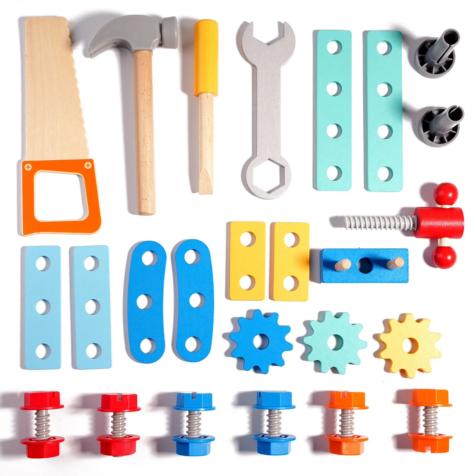 مجموعة أدوات خشبية، أداة صيانة محاكاة، إصلاح التظاهر، لعب الأطفال، تعليم مونتيسوري، لوحة مشغولة للتعليم في مرحلة ما قبل المدرسة