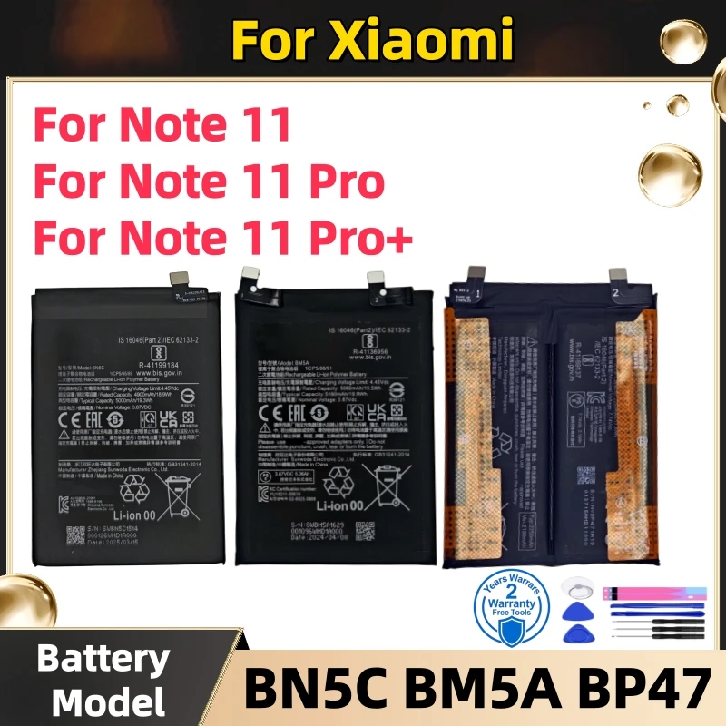 Repalcement Phone Battery BN5C For Xiaomi Poco M4 Pro 5G Redmi Note 11S / BM5A For Note 11 Pro / BP47 For Redmi Note11 Pro+