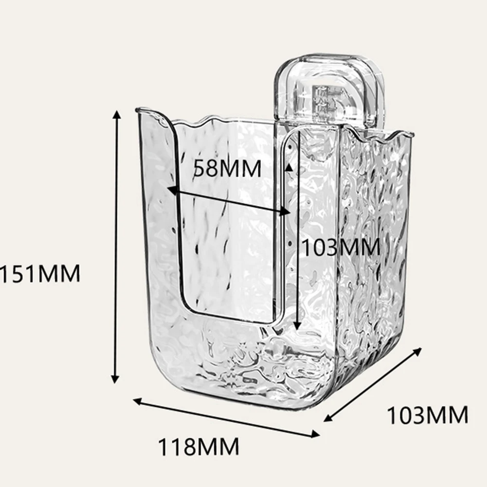 シンプルなプラスチック製のティッシュホルダー、バスルーム用の多機能収納ボックス