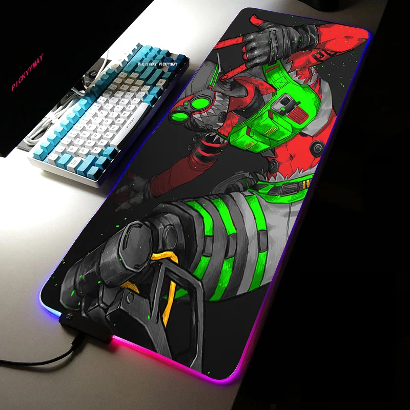 

Apex Legends RGB Mouse Pad Gamer Accessories Large LED Light MousePads XXL Gaming PC computer Desk with Backlit Rubber Mouse mat