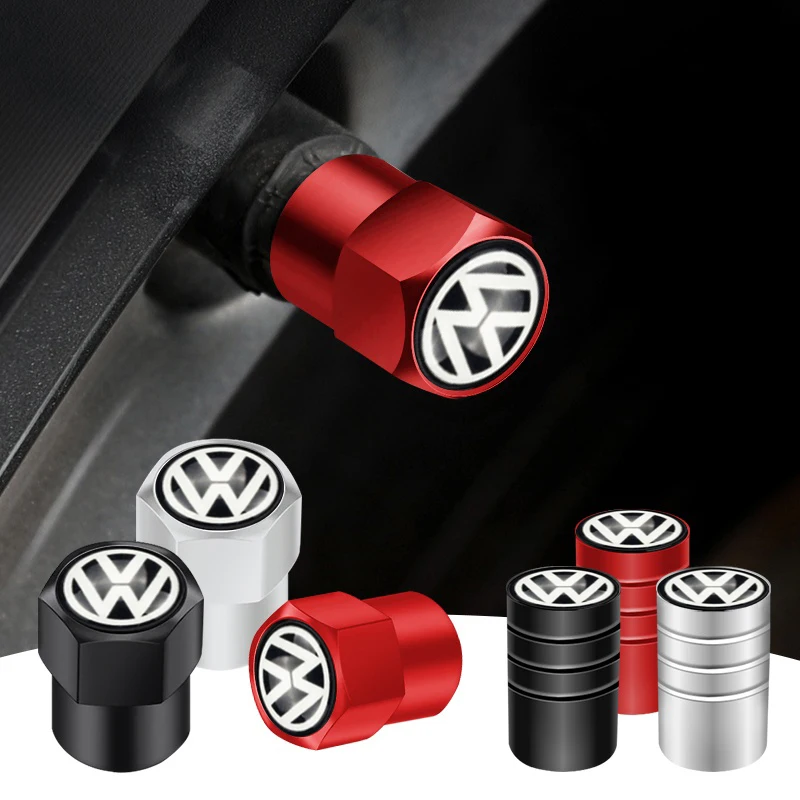 4Pcs Car Tire Valve caps Car Sticker for VW Volkswagen Passat Golf Polo Touran Accessories YHBE-V487 view 2