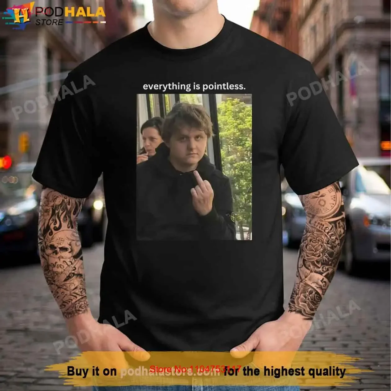 Lewis Capaldi T Shirt Funny Everything is Pointless vintage Washed Stylish homme designer clothes streetwear Soft fashion