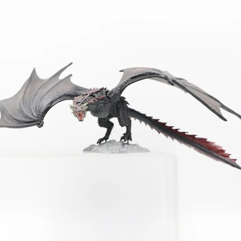 19cm Game of Thrones Anime Figure Frost Wyrm Viserion Black Dragon Model Dolls Action Figurine PVC Statue Decoration Toy Gift