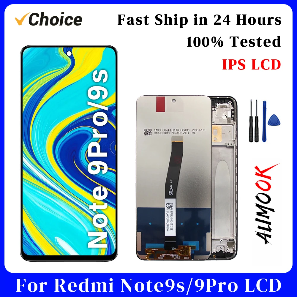 Note9Pro/9s LCD for Redmi Note9s/Note9Pro Display Touch Screen Digiziter Assembly pantalla For XIoami Redmi Note9Pro/Note9s LCD