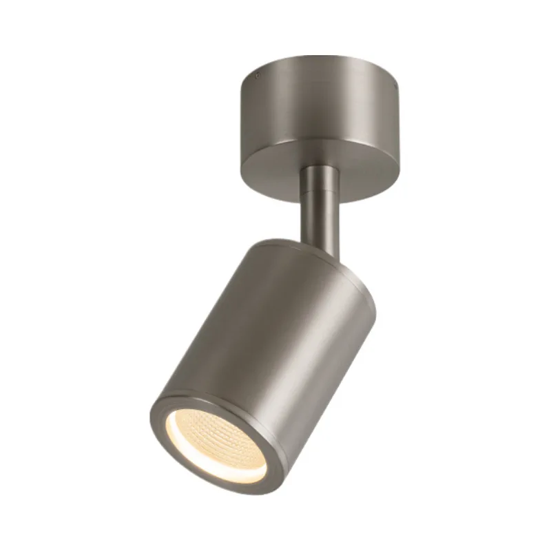

Surface mounted silver spotlight downlight ceiling light all copper rust steel track nickel color photo Italian minimalist