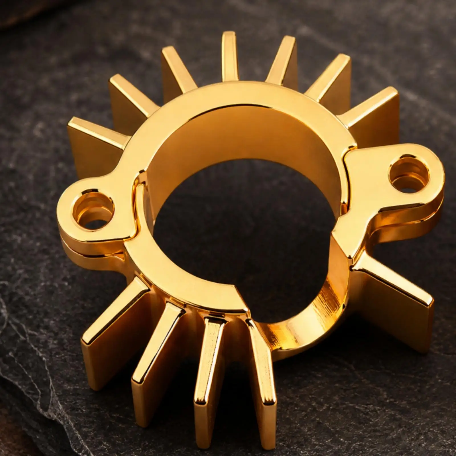 Aluminum Alloy Exhaust Fin Clamps Split Ring Mounts with Cooling Fins for Victory 900 Mixer 12