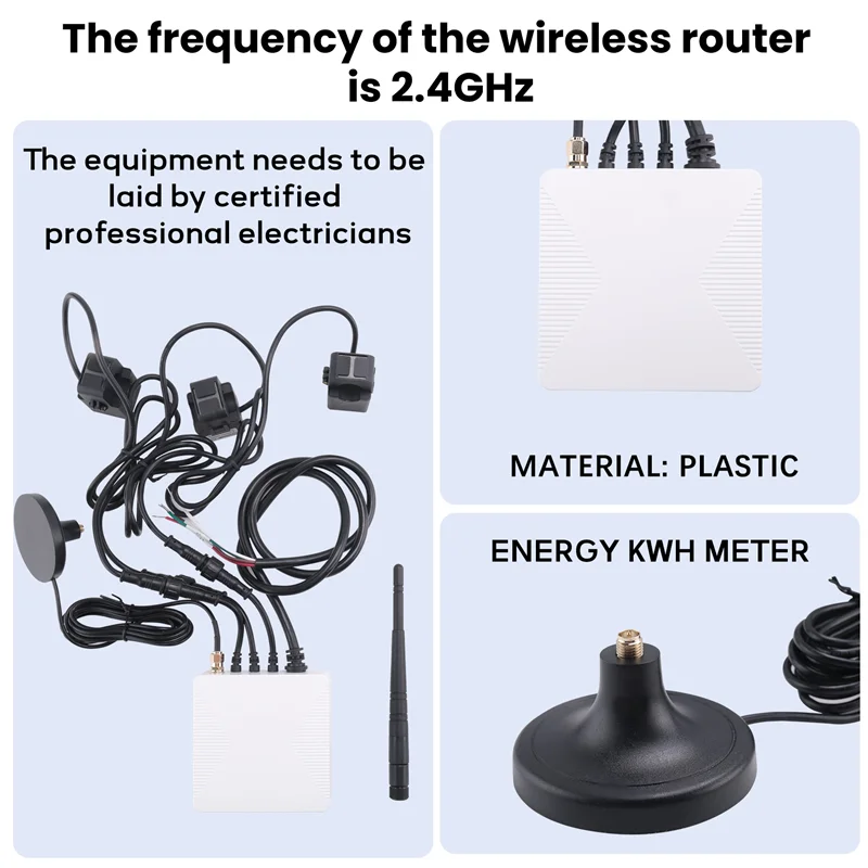 

Tuya Smart Life 3 Phase Wifi Energy KWH Meter 80A 120A Power Clamp Current Transformer App Monitor-A31R