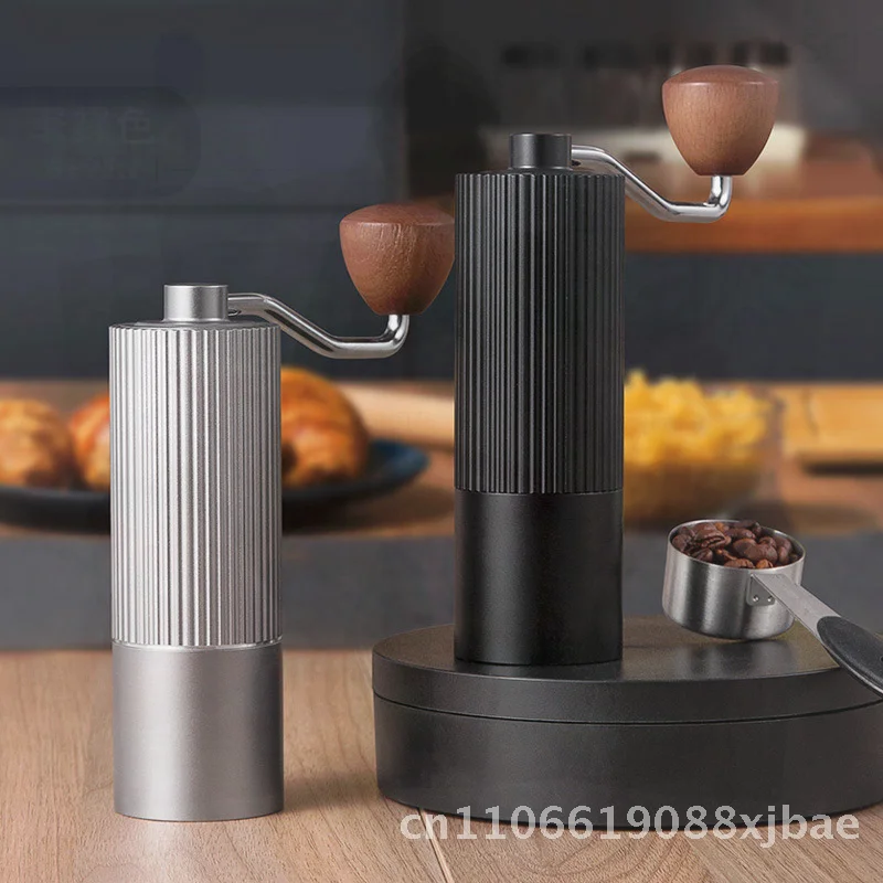 Vertical Manual Coffee Grinder Machine Hand Operated Bean Grinder Modern Minimalist Style Grain Grinder for Espresso Preparation