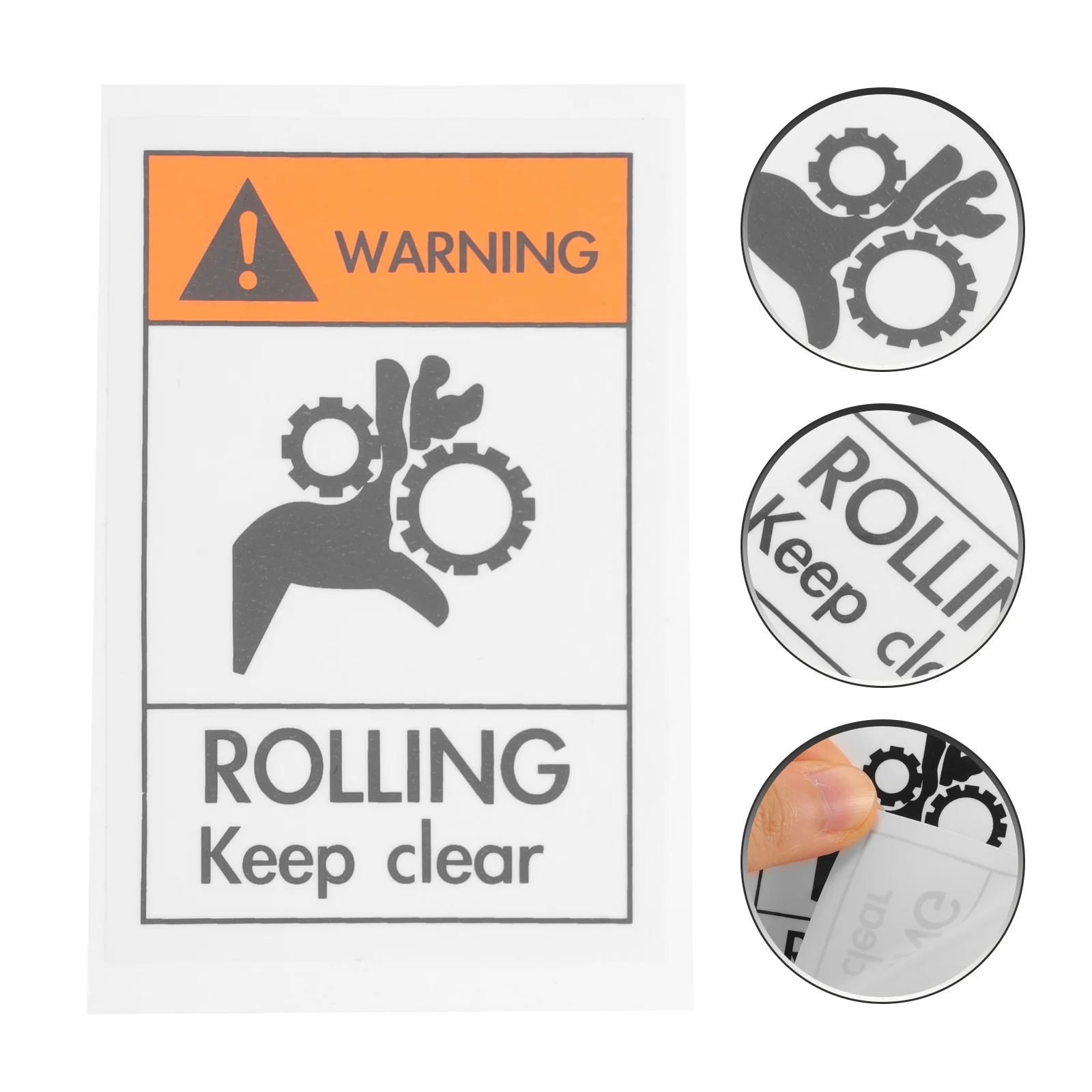 

Adhesive Warning Sticker Safety Sign For Hands Hazard Caution Security Decals Durable Easy Install Factories Warehouses Offices