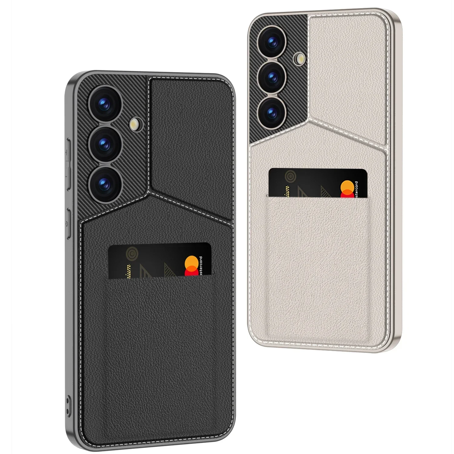 

Luxury Leather Case For Samsung S25 Ultra Phone Case Magnetic Bracket Storage Card Wallet For Galaxy S24ultra Case Cover