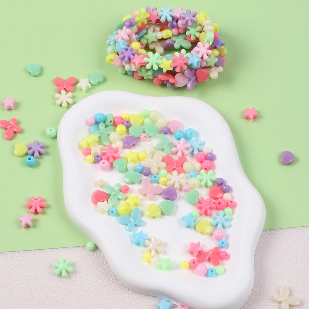 5/10/20Pcs Multicolor Random Bracelets DIY Beaded Bracelets Jewelry for Kids Birthday Party Favor Christmas Children Gifts view 6