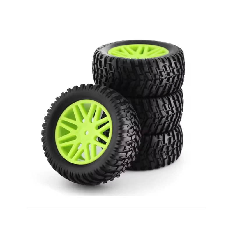 4Pcs 1/10 RC Car Truck Tires Tyre Wheel 12mm Hex 96mm*40mm Parts For HSP 15502 94107 94170 94155 94177 HPI Tools Accessories