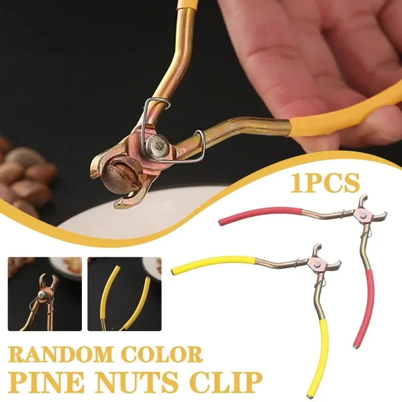 Pine Nuts Clip Red Handles Hardware Multifunctional Pliers Clip Kitchen Gadgets Peeling Pliers Walnut Clip for Dried Fruit