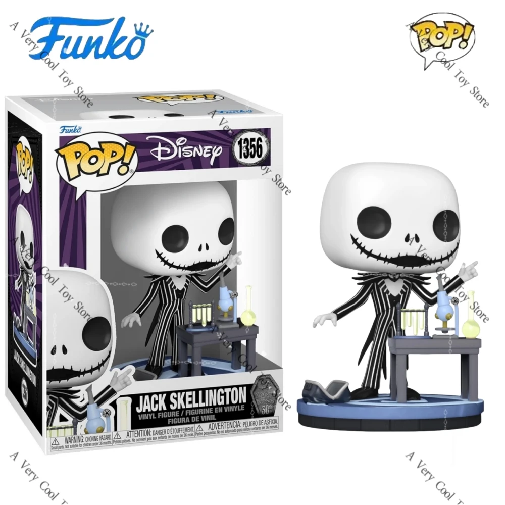 

Дисней Джек Скеллингтон # 1356 Виниловая фигурка Funko Pop, аниме «Кошмар перед Рождеством», ограниченная серия, коллекционная игрушка в подарок