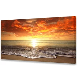 Large Sunset Ocean Beach Pictures 5D Diamond Painting Full Diy Diamond Mosaic Seascape Waves for Living Room Home Decor G455
