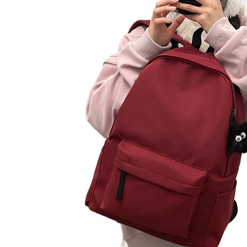 Práctica mochila nailon estilo coreano para trabajo escolar y viajes