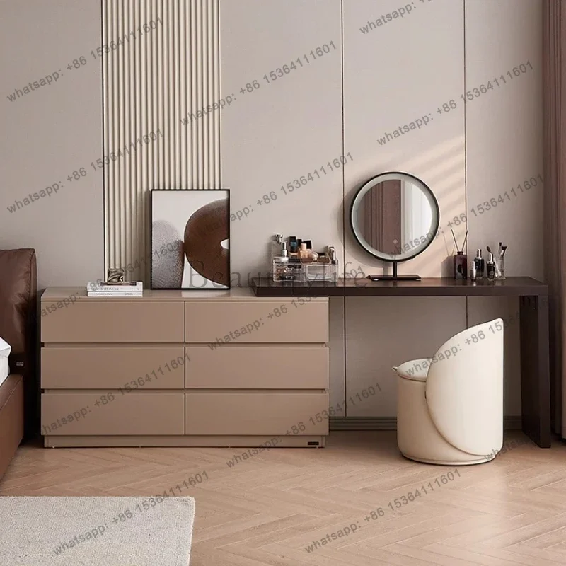 Home Furniture Vanity Desk With Light Mirror With Seat Illuminated Makeup Chest Of Drawers Bedroom Dressing Table Set Mirror