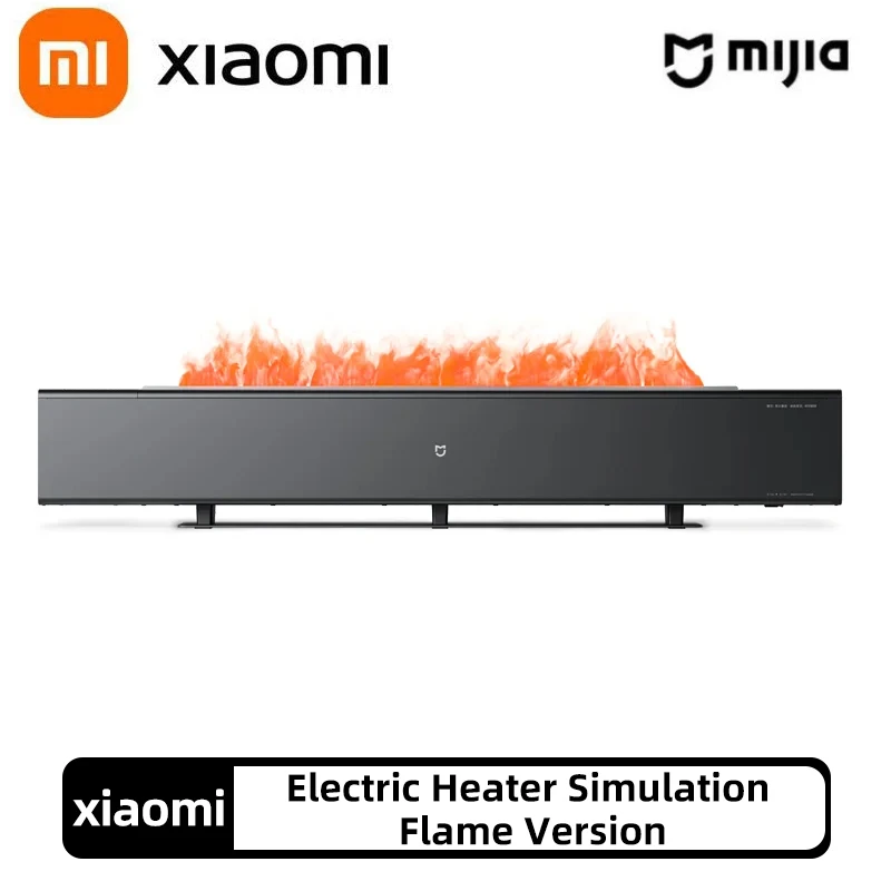 XIAOMI Mijia Graphene Baseboard Electric Heater Smart Home Heating Room Technology Simulation Flame Version Humidification
