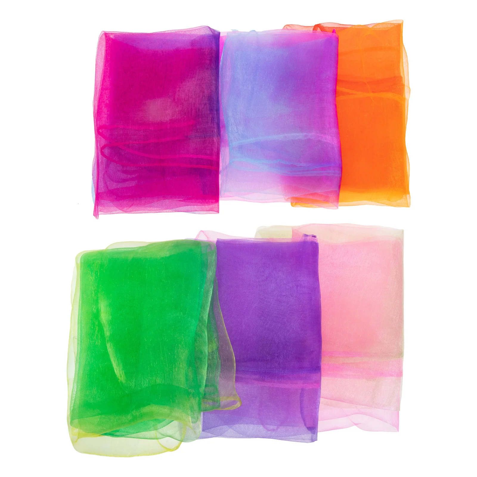

6 Pcs Colorful Gift Scarves Lightweight Comfortable Kids Stage Performance Dance Props Toy Set Juggling Accessories
