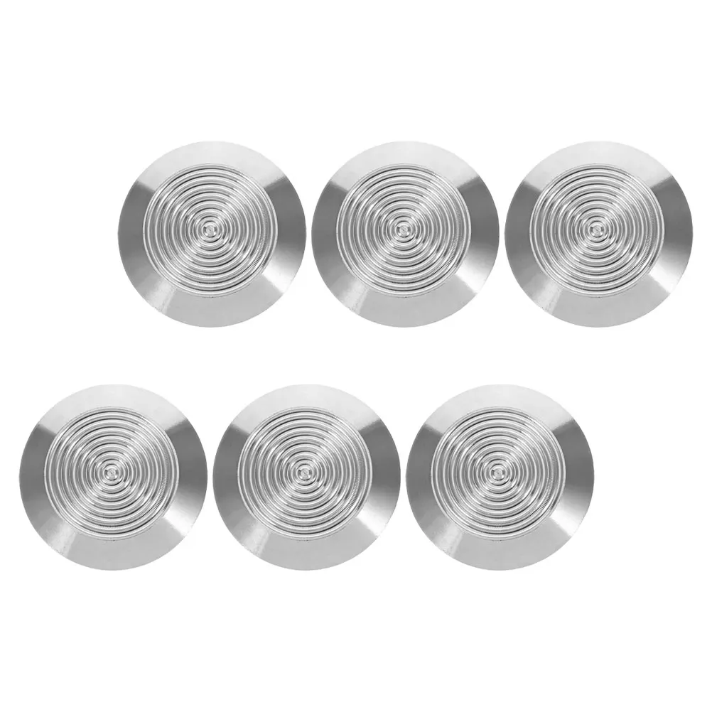

6pcs Stainless Steel Blind Markers Tactile Nails for Sidewalks Subways Safety Walkway Studs 304 Grade Round Dot Guide