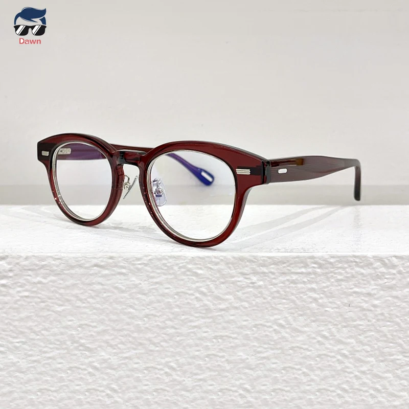 Handmade Round Acetate Luxury Brand Optics Eyeglasses Prescription Myopic Retro Eyewear Men Women Reading Glasses Frame