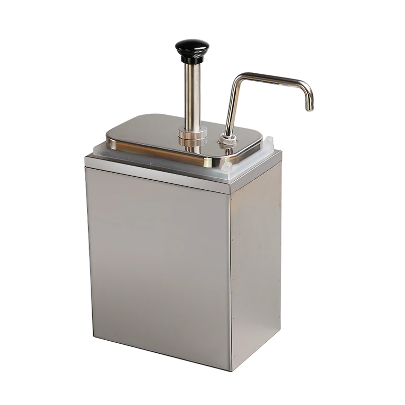 Commercial Stainless Steel Sauce Container Machine 2L Sauce Dispenser Pump Machine Double Head Topping Condiment Dispenser