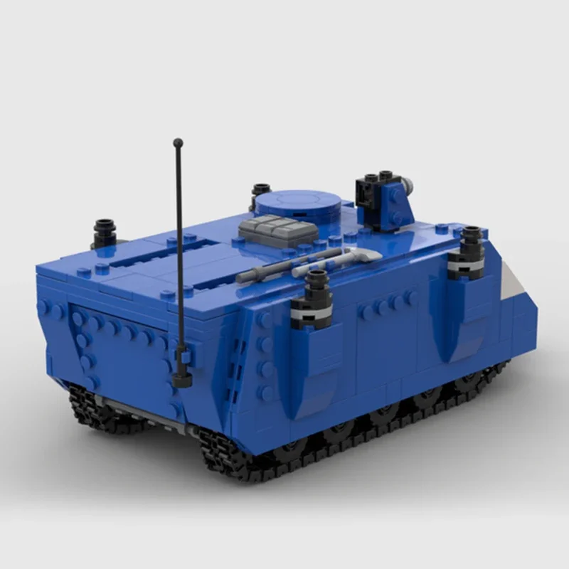 MOC Tanque Militar Modelo para Crianças, Técnico Moc Tijolos, Transporte De Rinoceronte, Blocos de Construção Modulares, Conjuntos De Brinquedos DIY, Montagem De Presentes